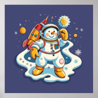 The snowman in space chrismas