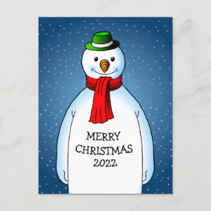 The Snowman on a Christmas Post Card