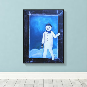 The Snowman's Escape Painting by Alfred Fox Canvas Print