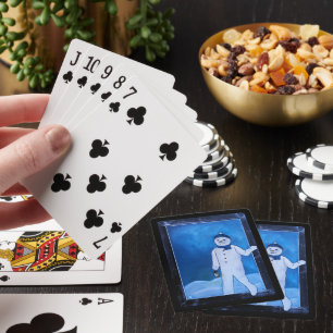 The Snowman's Escape Painting by Alfred Fox Playing Cards