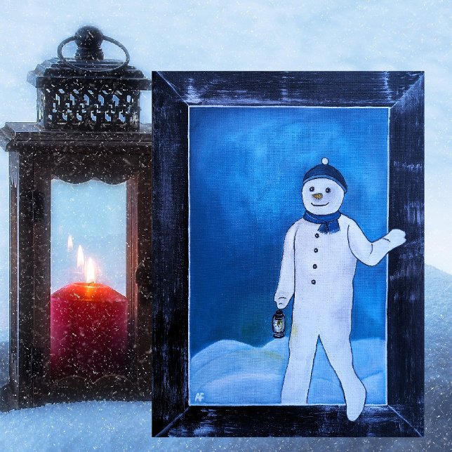 The Snowman's Escape Painting by Alfred Fox Postcard (Creator Uploaded)