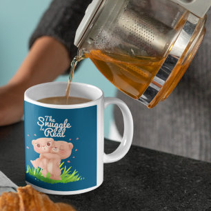 The Snuggle is Real Cute Bear Hugs Coffee Mug