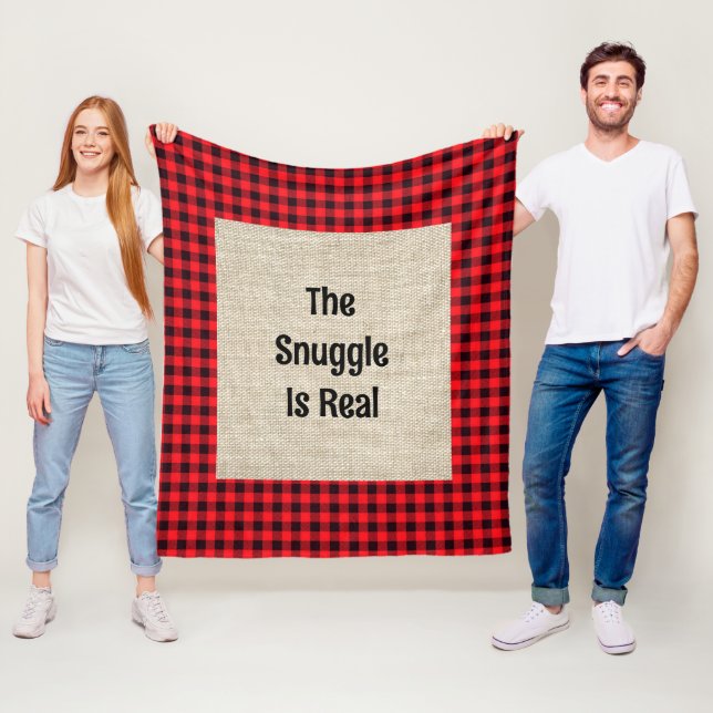 The Snuggle Is Real Medium Fleece Blanket (In Situ)