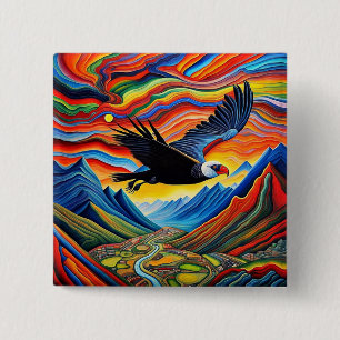 The soaring Condor 15 Cm Square Badge