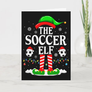 The Soccer Elf Funny Family Christmas Soccer Card