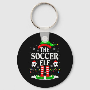 The Soccer Elf Funny Family Christmas Soccer Key Ring