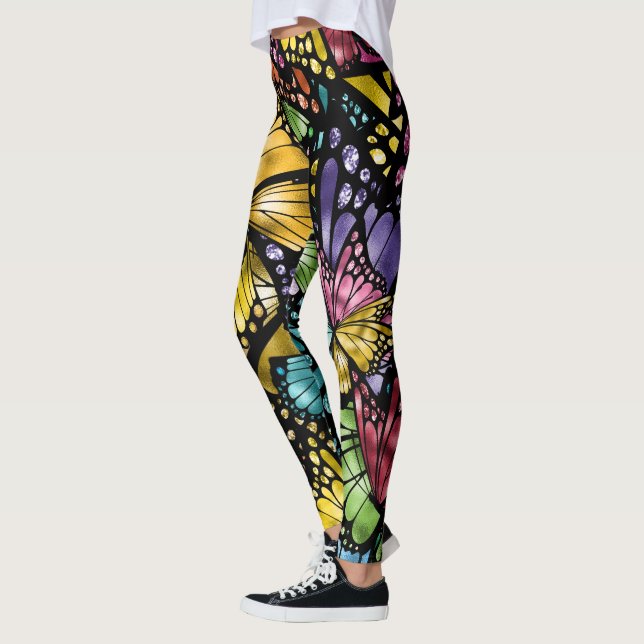The Social Butterfly Pop Fashion Leggings (Left)