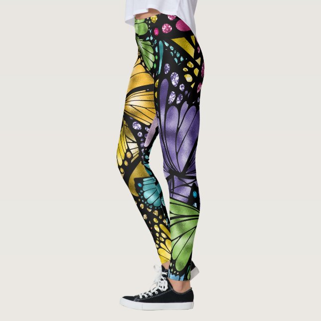The Social Butterfly Pop Fashion Leggings (Left)
