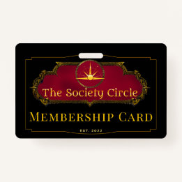 The Society Circle's Membership Card ID ID Badge