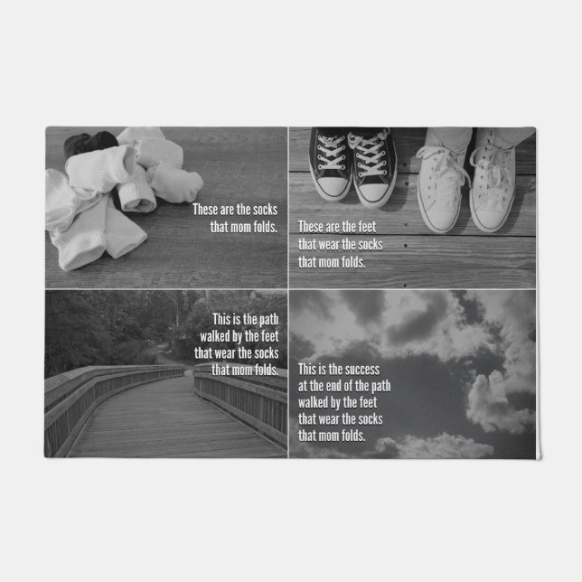 The Socks That Mum Folds - Laundry Room Mat (Front)