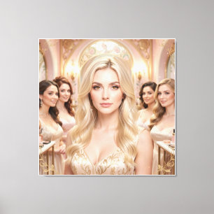 The Soft Girl Romantic Portrait Canvas Print