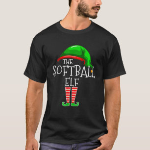 The Softball Elf Matching Family Group Christmas H T-Shirt