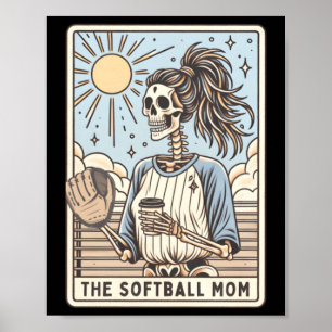 The Softball Mum Tarot Card Design Poster