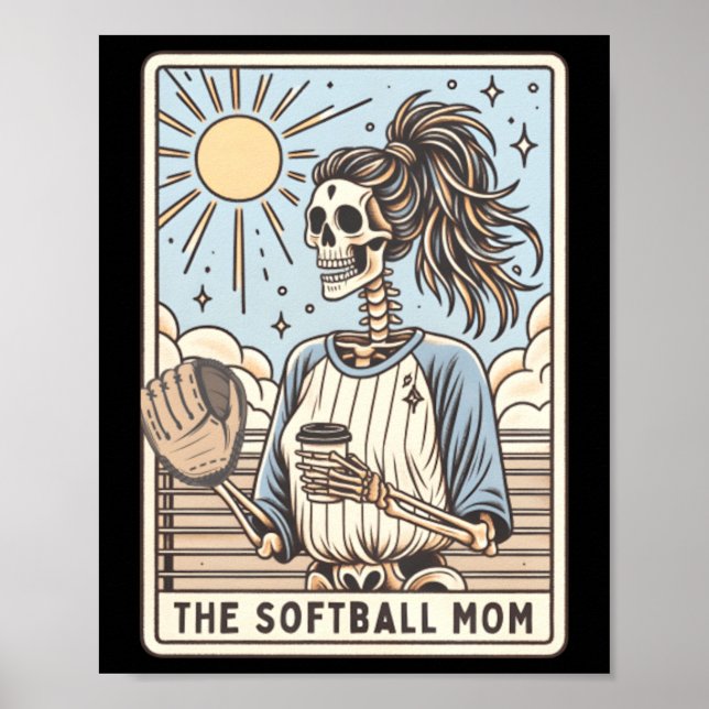 The Softball Mum Tarot Card Design Poster (Front)
