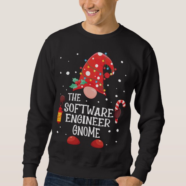 The Software Engineer Gnome Matching Family Christ Sweatshirt (Front)