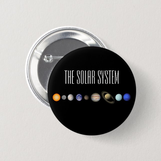 The Solar System 6 Cm Round Badge (Front & Back)