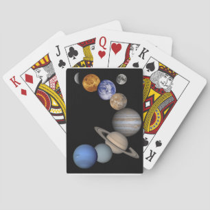 The solar system range our planets playing cards