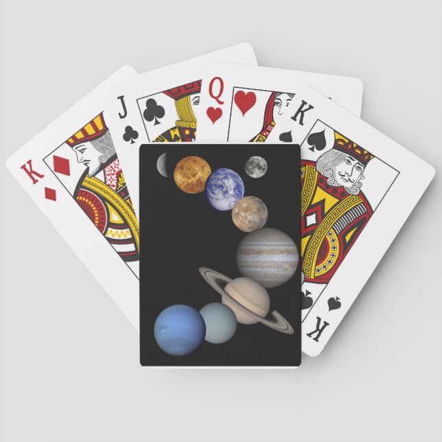 The solar system range our planets playing cards (Back)