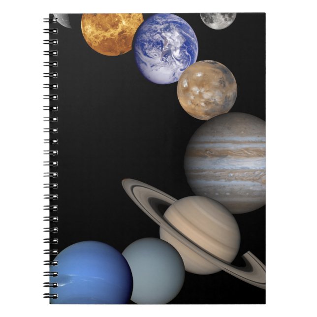 The solar system range our planets spiral notebook (Front)
