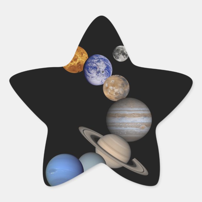 The solar system range our planets star sticker (Front)