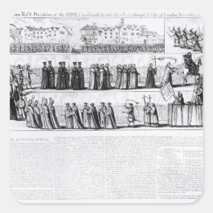 The Solemn Mock Procession Square Sticker