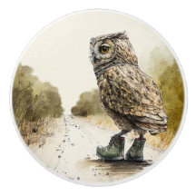 The Solitary Walk Ceramic Knob