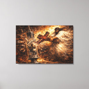 The Solution: Divine Syringe Rescue Art Canvas Print