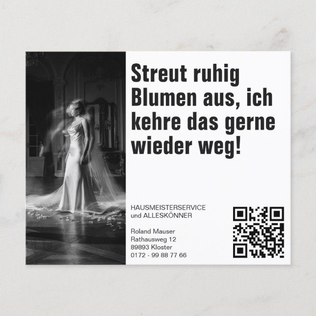 The somewhat different janitor service flyer (Front)