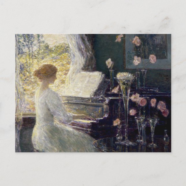 The Sonata by Frederick Childe Hassam Postcard (Front)