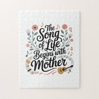 The Song Of Life Begins With Mother Jigsaw Puzzle