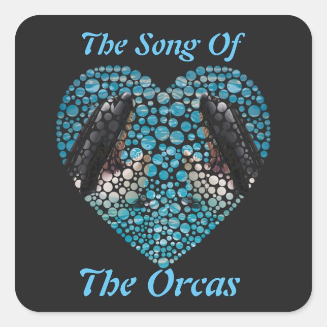 The Song Of The Orcas, Square Sticker (Front)