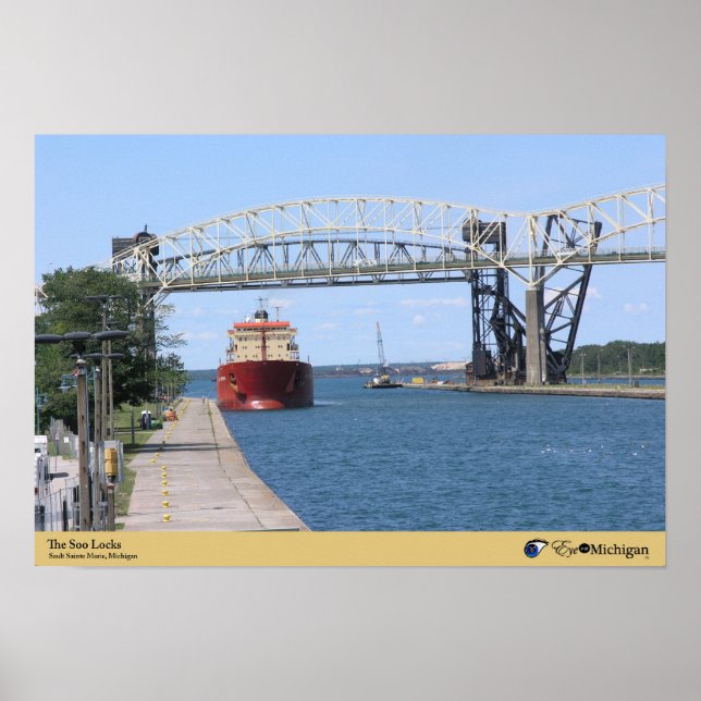 The Soo Locks - Sault Ste. Marie, Michigan Poster (Front)