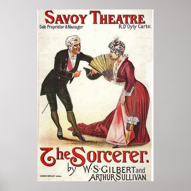 The Sorcerer Revival.~ Savoy Theatre London 1884 Poster (Front)