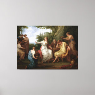 The Sorrow of Telemachus by Angelika Kauffmann Canvas Print