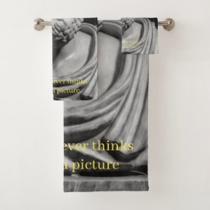 The soul never thinks without a picture bath towel set