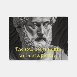 The soul never thinks without a picture fleece blanket