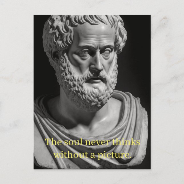 The soul never thinks without a picture holiday postcard (Front)