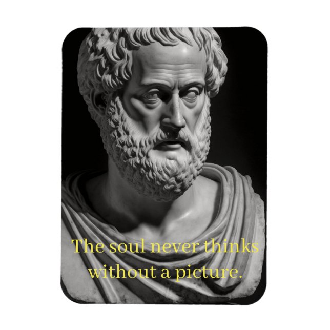 The soul never thinks without a picture magnet (Vertical)