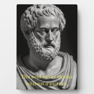 The soul never thinks without a picture plaque