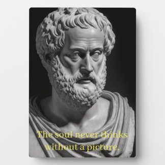 The soul never thinks without a picture plaque