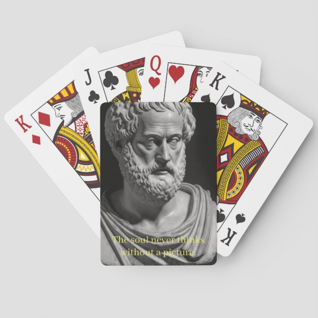 The Soul never thinks without a picture Playing Cards (Back)