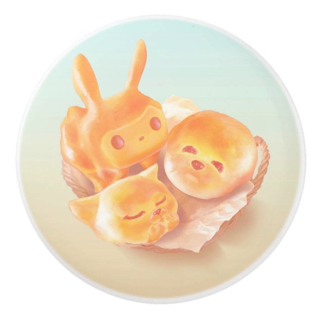 The Soul of Bread Ceramic Knob (Front)