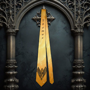 The soul of the melody, a golden clef with wings. tie