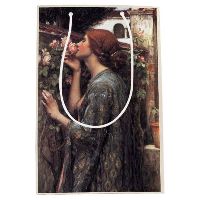 The Soul of the Rose (by John William Waterhouse) Medium Gift Bag (Front)
