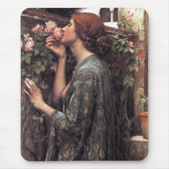 The Soul of the Rose (by John William Waterhouse) Mouse Pad (Front)