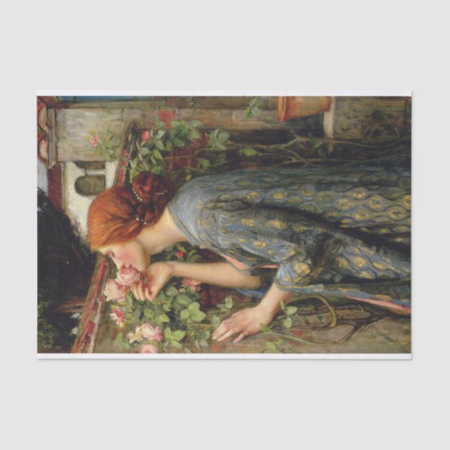 The Soul of the Rose by John William Waterhouse Tissue Paper (Front)