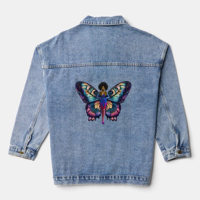 The Soulful Butterfly Effect (Image) Denim Jacket (Back)