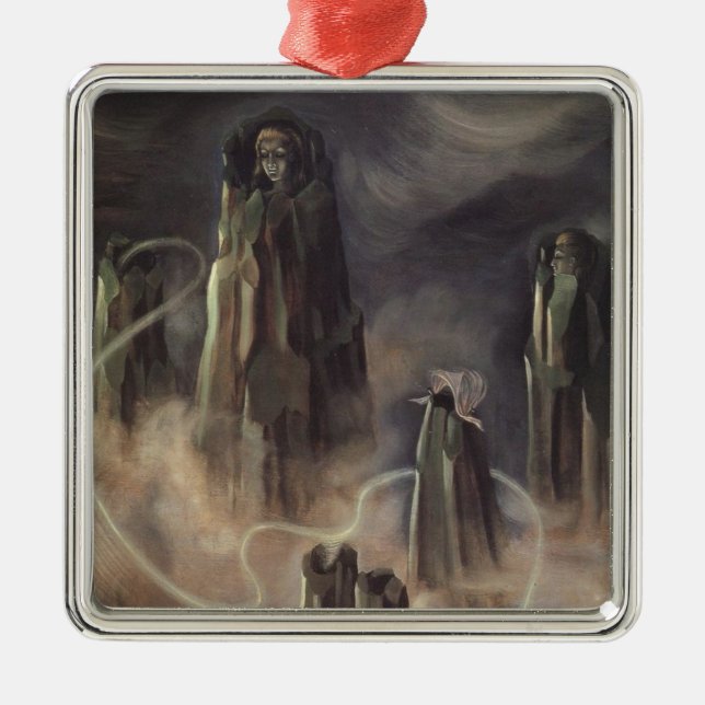 The Souls of the Mountain (by Remedios Varo) Metal Tree Decoration (Front)