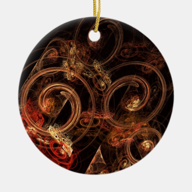 The Sound of Music Abstract Art Circle Ornament (Front)