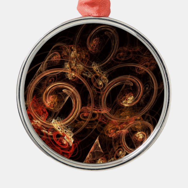 The Sound of Music Abstract Art Round Metal Tree Decoration (Front)